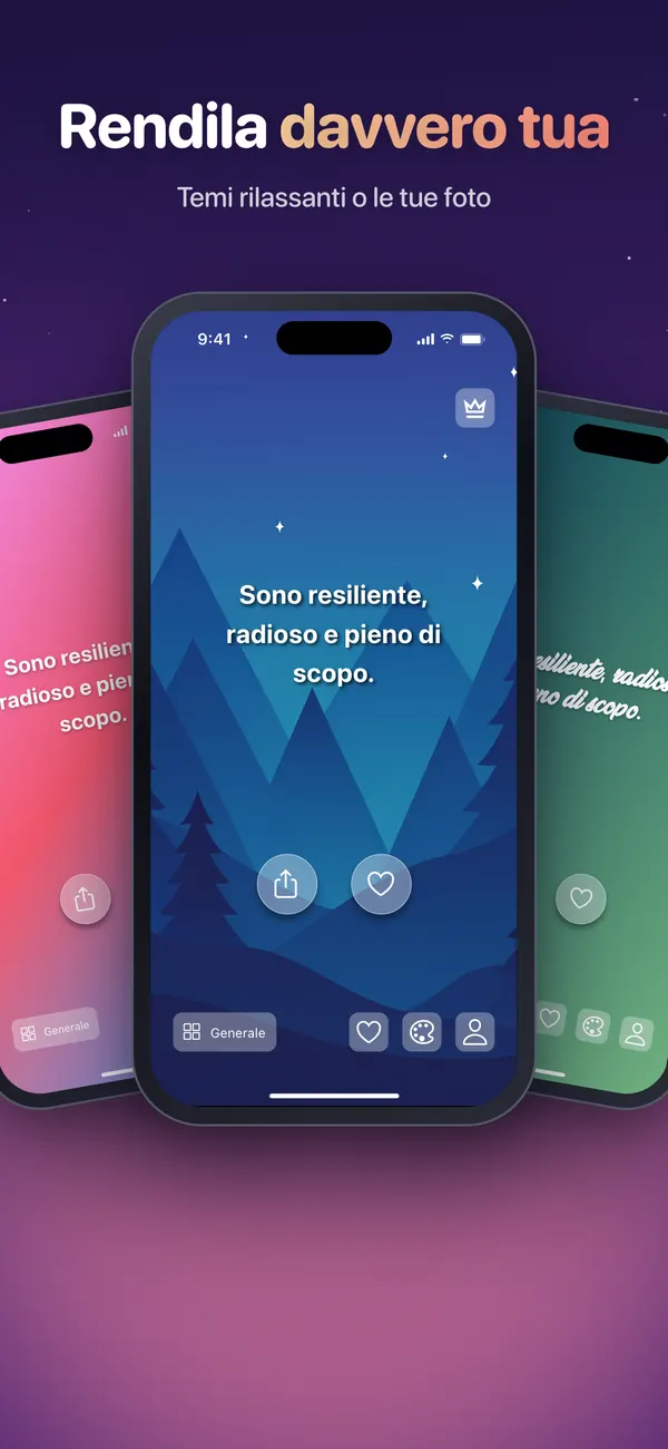 Tre temi di Shine uno accanto all’altro